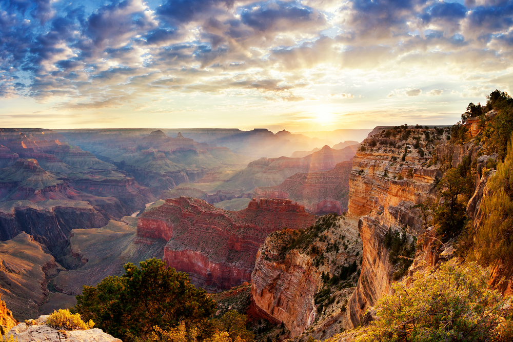 Grand Canyon sunrise, horizontal view