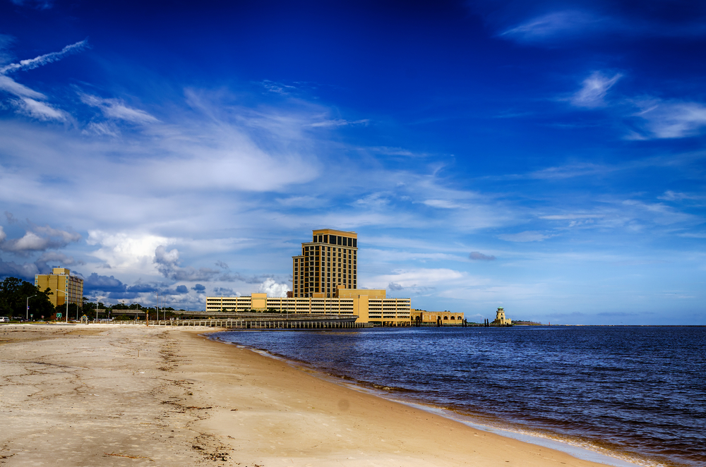Biloxi, Mississippi, View On The Beach